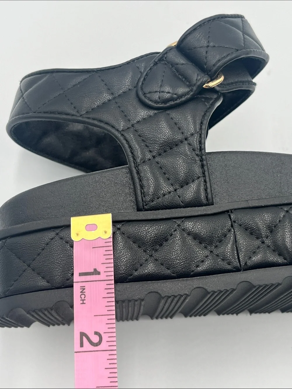 Sonoma Loreen Quilted Onyx Platform Sandals Women’s Size 7.5, 9.5, 10